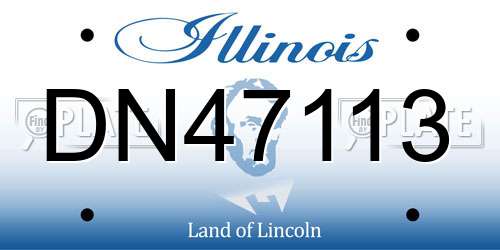 DN47113 Illinois License Plate