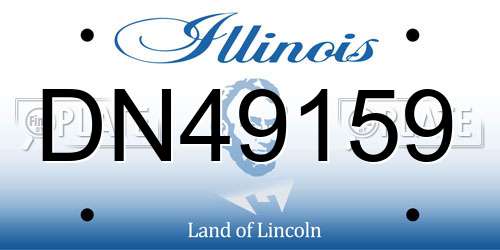 DN49159 Illinois License Plate