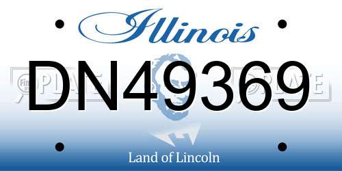DN49369 Illinois License Plate