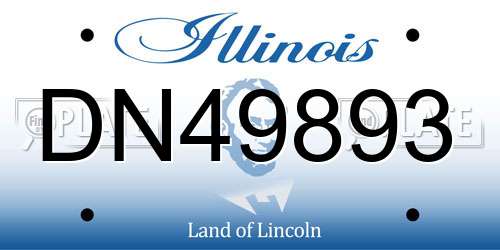DN49893 Illinois License Plate