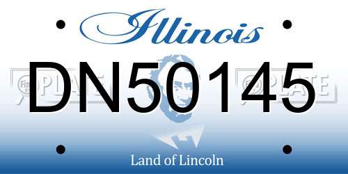 DN50145 Illinois License Plate