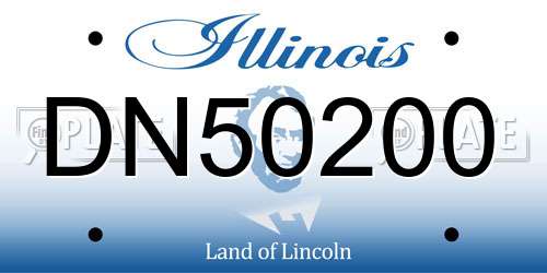 DN50200 Illinois License Plate