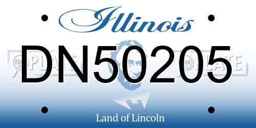 DN50205 Illinois License Plate