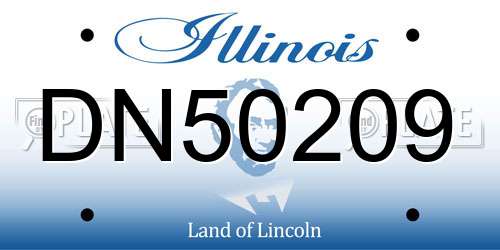 DN50209 Illinois License Plate