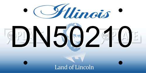 DN50210 Illinois License Plate