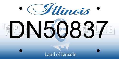 DN50837 Illinois License Plate
