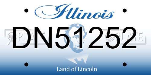 DN51252 Illinois License Plate