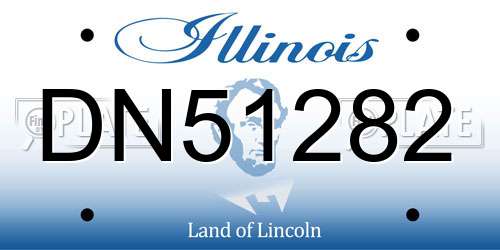 DN51282 Illinois License Plate