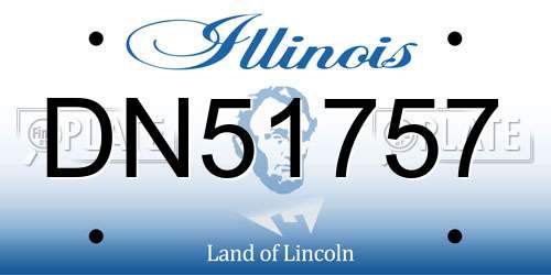 DN51757 Illinois License Plate