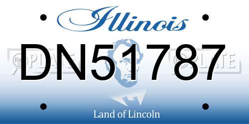 DN51787 Illinois License Plate