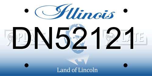 DN52121 Illinois License Plate