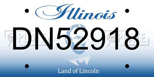 DN52918 Illinois License Plate