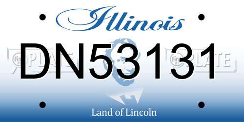 DN53131 Illinois License Plate