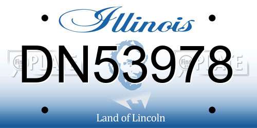 DN53978 Illinois License Plate