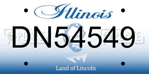 DN54549 Illinois License Plate