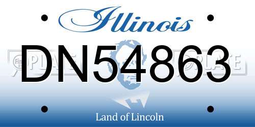 DN54863 Illinois License Plate