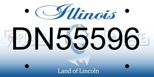 DN55596 Illinois License Plate