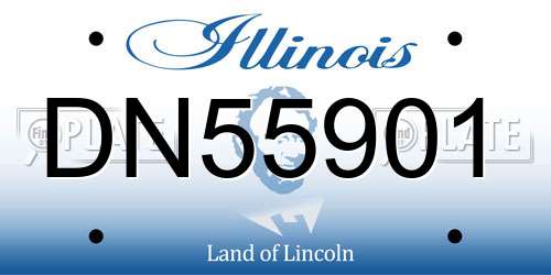 DN55901 Illinois License Plate