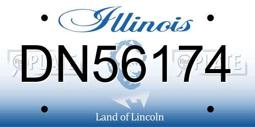 DN56174 Illinois License Plate