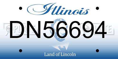 DN56694 Illinois License Plate