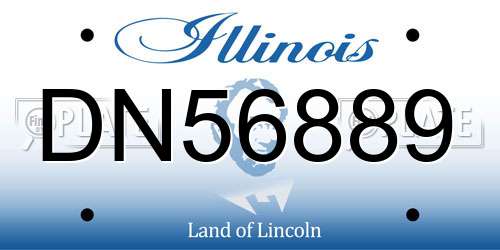 DN56889 Illinois License Plate