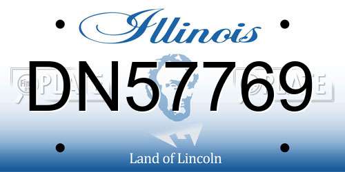 DN57769 Illinois License Plate