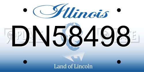 DN58498 Illinois License Plate
