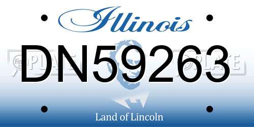 DN59263 Illinois License Plate