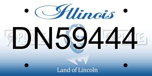 DN59444 Illinois License Plate
