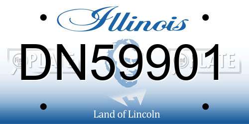 DN59901 Illinois License Plate
