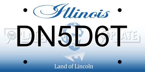 DN5D6T Illinois License Plate