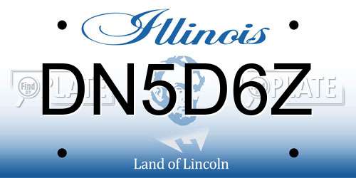 DN5D6Z Illinois License Plate