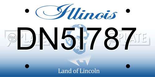 DN5I787 Illinois License Plate