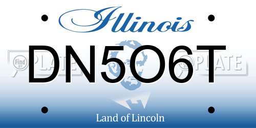 DN5O6T Illinois License Plate