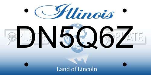 DN5Q6Z Illinois License Plate