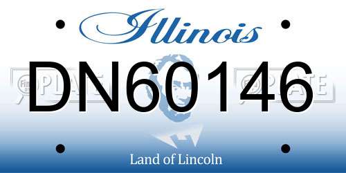 DN60146 Illinois License Plate
