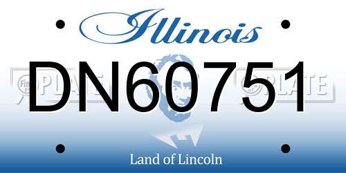 DN60751 Illinois License Plate