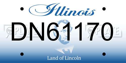 DN61170 Illinois License Plate