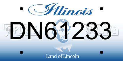 DN61233 Illinois License Plate