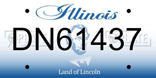 DN61437 Illinois License Plate