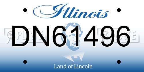 DN61496 Illinois License Plate