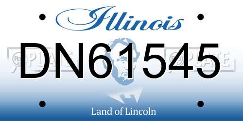 DN61545 Illinois License Plate