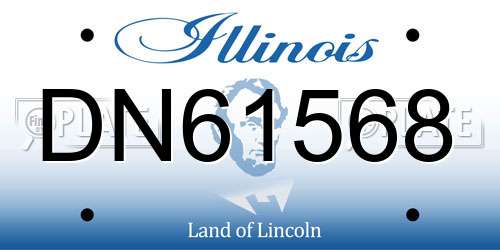 DN61568 Illinois License Plate