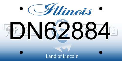 DN62884 Illinois License Plate