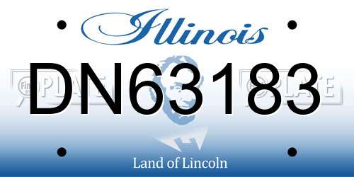 DN63183 Illinois License Plate