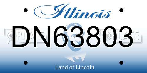 DN63803 Illinois License Plate