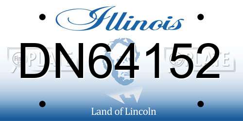 DN64152 Illinois License Plate