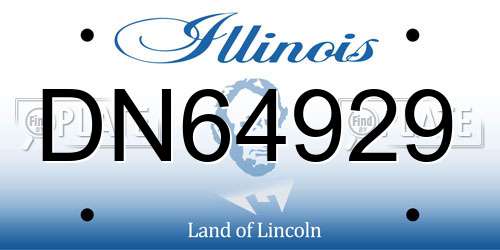 DN64929 Illinois License Plate
