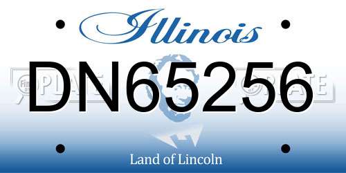 DN65256 Illinois License Plate