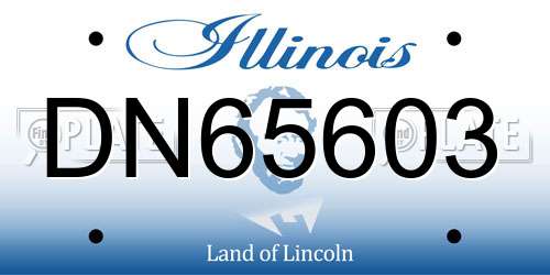 DN65603 Illinois License Plate